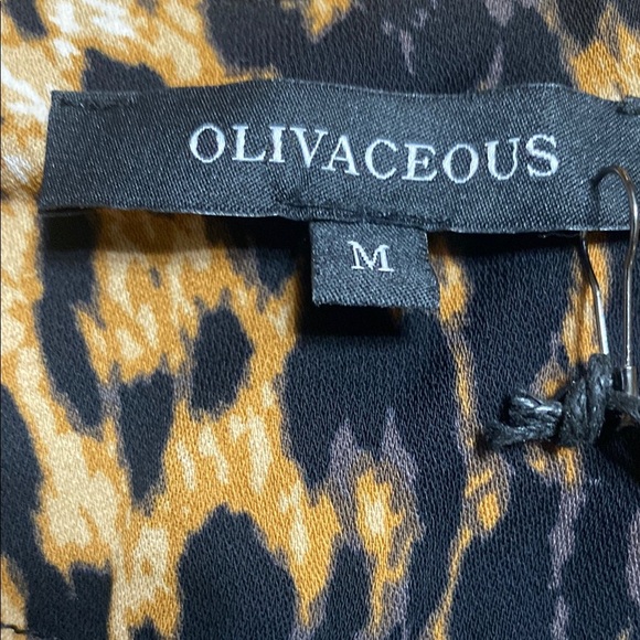 Olivaceous Leopard Print mini Slip Dress with spaghetti straps size medium - Picture 6 of 9